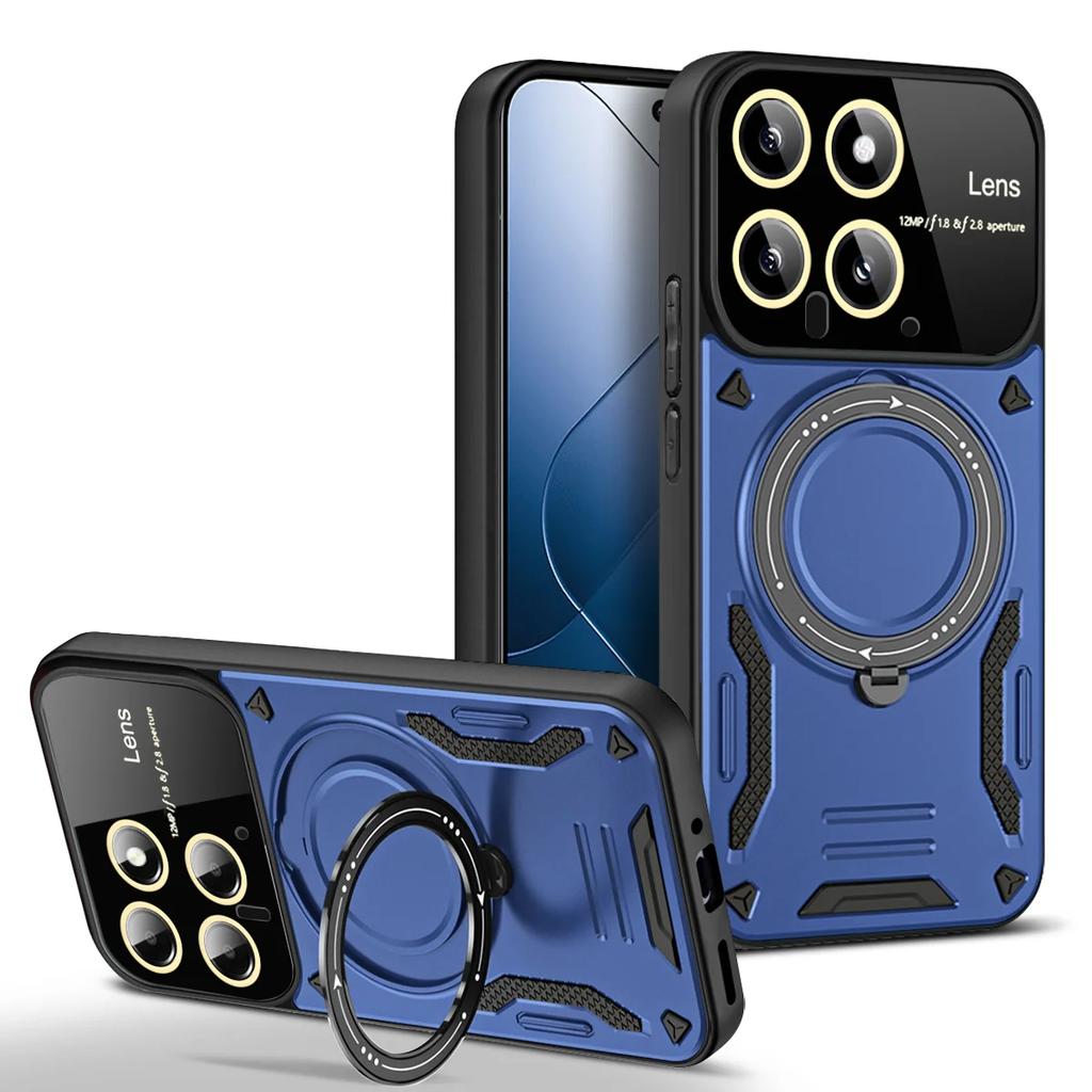 Shockproof Armor Case For Xiaomi 14T 13T 12T 11T 10 13 Pro 14 Ultra For Magsafe Wireless Charger Magnetic Ring Stand Phone Cover