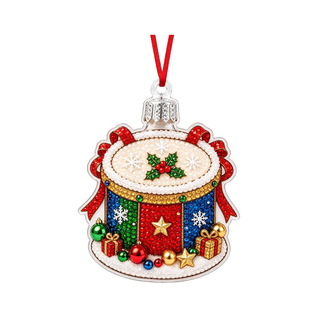 Christmas 2D Acrylic Hanging Ornament Cute Holiday Decoration for Kids