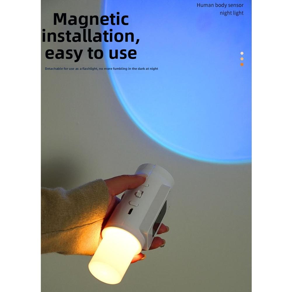 Rechargeable RGB Color Changing LED Wall Light LED Motion Sensor Night for 5V1500mAh Toilet