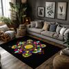 Buntes Mandala-Muster Teppich rutschfeste Fußmatte Heimdekoration Wohnzimmer Schlafzimmer Yogamatte Bohème-Design Künstlerischer Eindruck