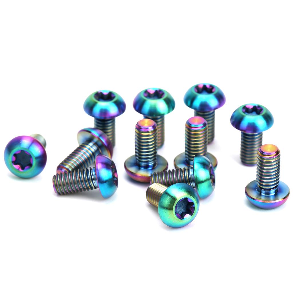 12Pcs   Disc Brake Rotor Screws   Alloy Bike Screw Accessory M5x10mm