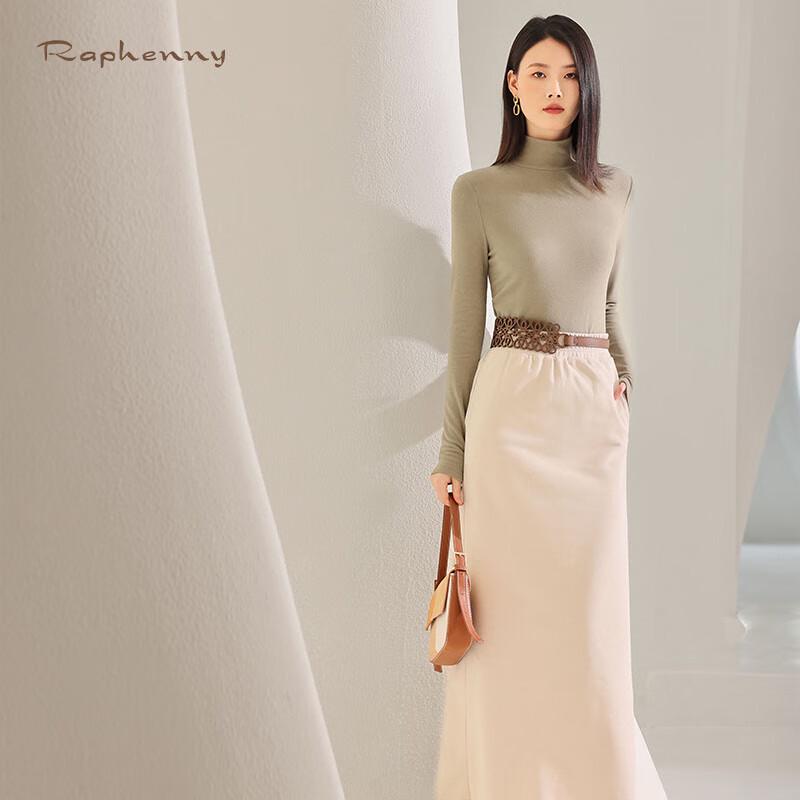 Raphenny Women s Wool Blend High-Neck Long-Sleeve Base Layer Shirt S