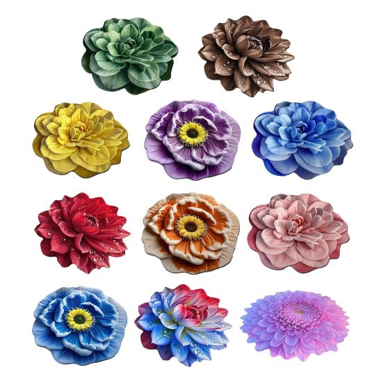 Diatomaceous Earth Floor Mat 3D Realistic Floral Design Non-Slip Absorbent Bath Mat Quick-Drying Soft