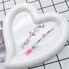 Lanyard Cool Girl Beaded Chain Cool Girl Pink Chain Cellphone Strap Phone Pendant Star Phone Charms