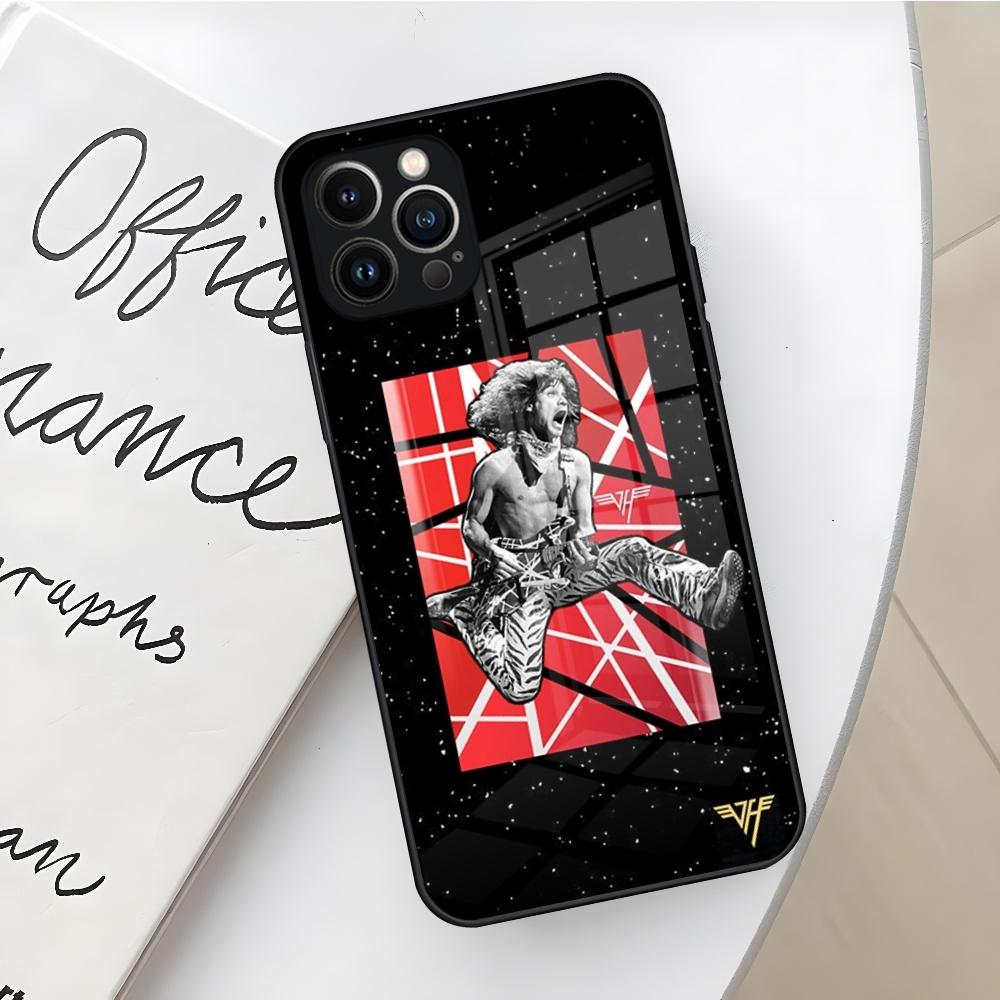 Eddie Van Halen Graphic Guitar Phone Case for Iphone 17 16 Air 15 14 12 11 13 Pro Max Mini X Xr Xs Se Puls Glass Cover