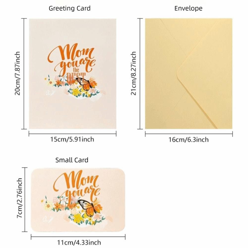 Creative Pop Up Mothers Day Cards Floral Bouquet Best Wishes 3D Greeting Cards Handmade Gift Wishes Card Mothers Day Gift