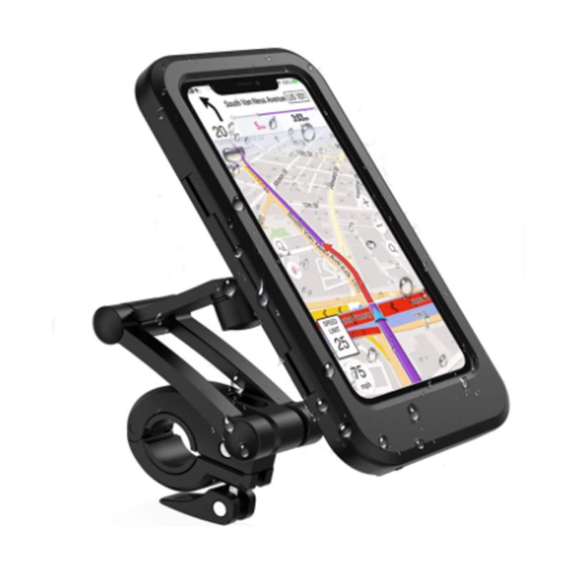 Bike Phone Holder Waterproof Motorcycle Phone Holder Touch Screen 360 Degree Universal Bicycle Mobile Mount With TPU for Iphone ABS