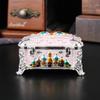 Small Castle Square Jewelry Box Creative European Metal Flip Anti-Oxidation Storage Ring Earrings Necklace Jewelry