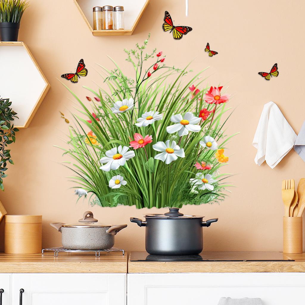 CH81780 Little Grass & Butterfly Removable Wall Sticker