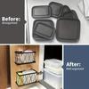 3Pcs Rust-proof Kitchen Inside Cabinet Door Organizer Wall Mounted Sundry Shelf  Seasoning