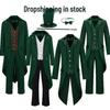 Ireland 2024 St. Patrick's Day Men's Steampunk Swallowtail Tuxedo Costume