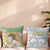 Cartoon S-Sumikko Cute G-Gurashis Pillow Case Sofa Living Room Bedroom Headboard Backrest Cushion Square Cushion Nap Time