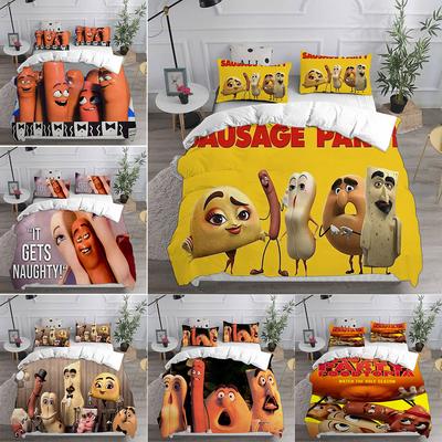 Wurstparty Bettwäschesets Steppdecke Tagesdecke Bettbezug Bettbezug Kissenbezug 2-3-teilige Sets Kinder Erwachsenengröße
