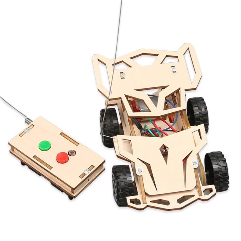 Wooden DIY 2.4G RC Racing Car Science Kit