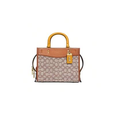 Coach Borsa a Mano Classica Jacquard Vintage - Media da Donna C6444