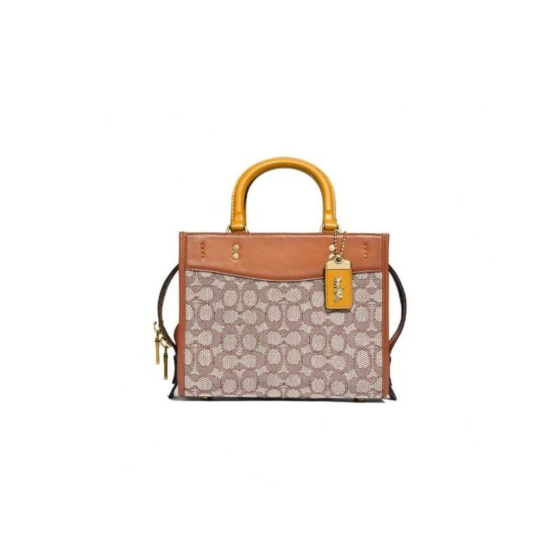 

COACH Classic Jacquard Vintage Handbag - Medium Women s C6444 коричневый