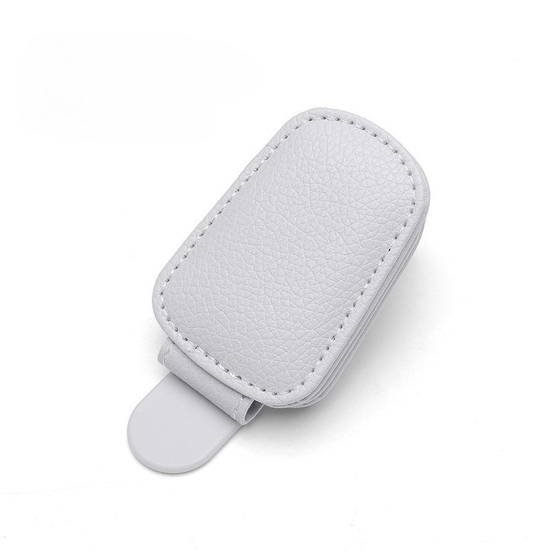 Magnetic PU Leather Glasses Holder for Car Visor,Compact Design for Easy Access & Secure Storage, Car Interior Accessory