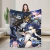 Warm Soft Blankets Camping Iuno Wuthering Waves Game Throw Blanket Flannel Bedspread For Bedroom Fluffy Sofa Bed Cover