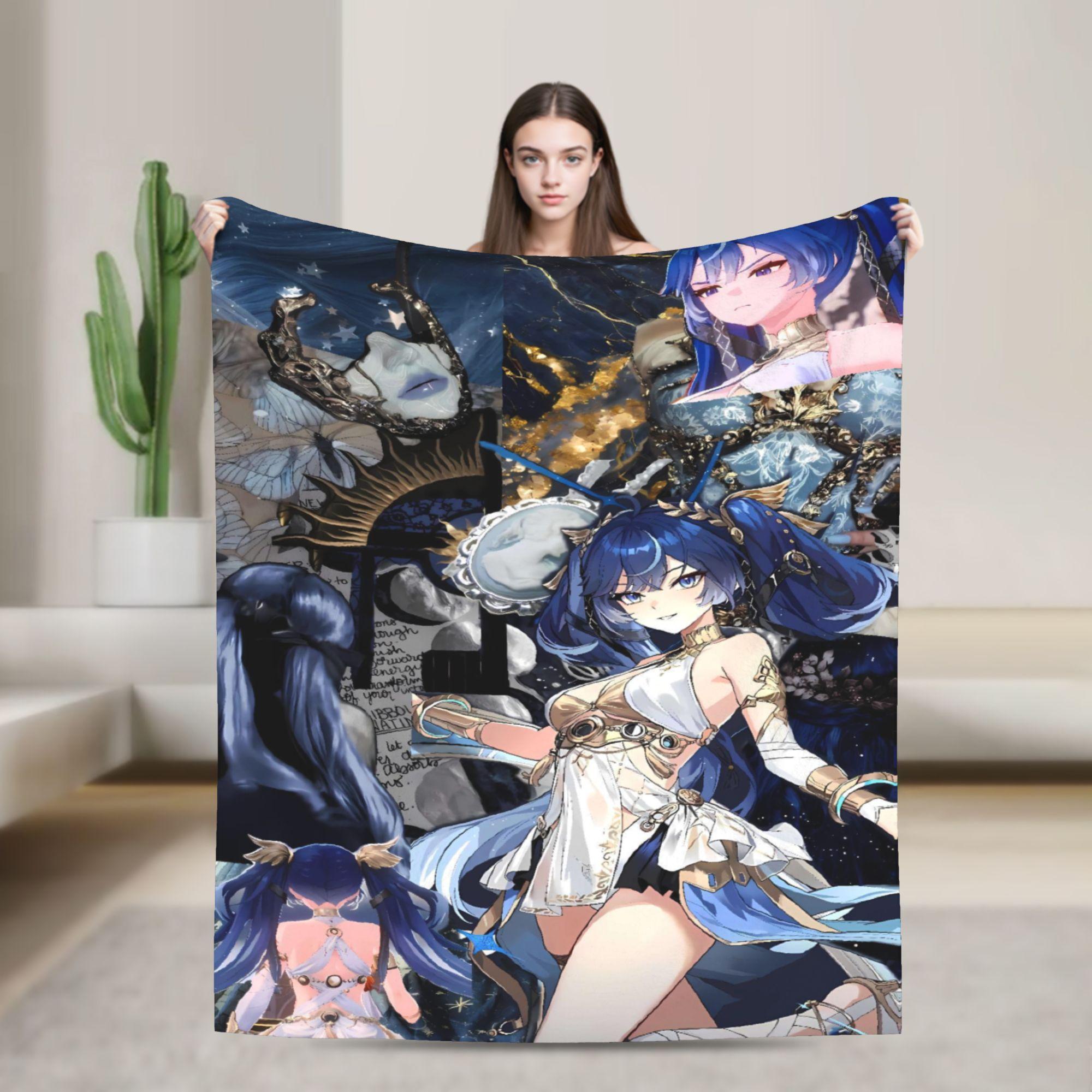 

Iuno Wuthering Waves Game Blanket Quality Soft Warm Throw Blanket Autumn Picnic Couch Bed Fashion Bedspread 30x40in