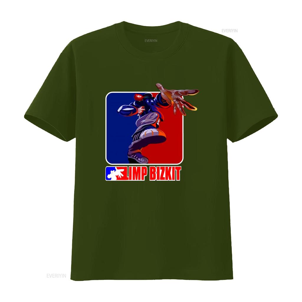 Limp Bizkit Potisk Tričko Stylové Streetwear pro Hip Hop Fanoušky vintage Prané Ležérní Měkké Unisex Prodyšné Mírně