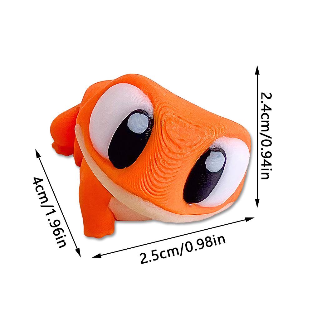 3D Stereo Big-Eyed Frog Magnetic Fridge Sticker - Cute and Creative Decor