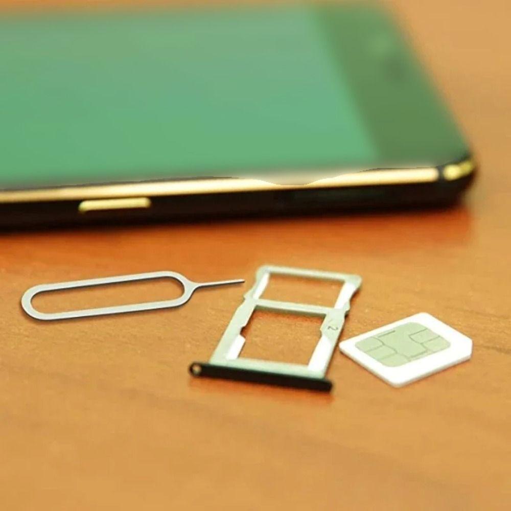 100 Pièces Outil d'éjection de carte SIM en acier inoxydable Portable Aiguille d'éjection Retrait Téléphone portable