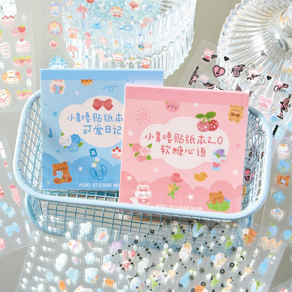 Kawaii Mini Cartoon Sticker Book Decor Diary Album Scrapbook Handmade Collage DIY Material Cute Children's Stickers