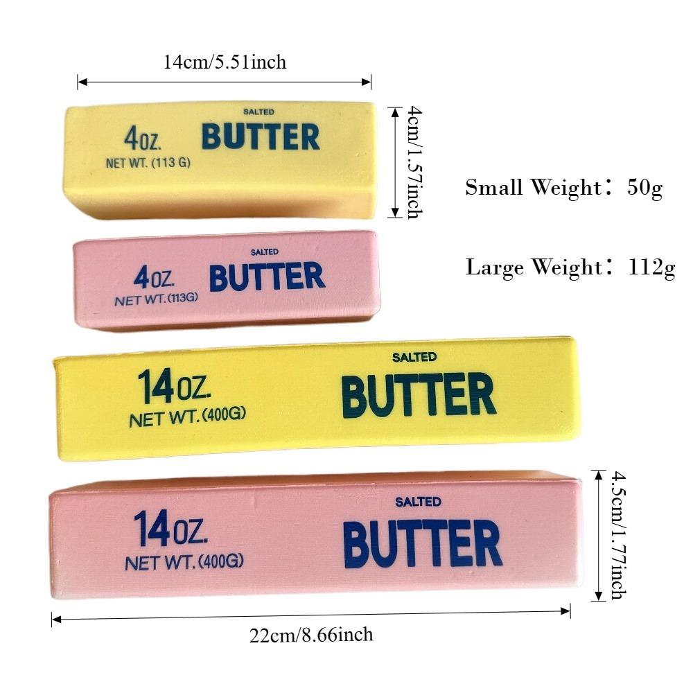 8.66In Jumbo Squishy Butter Stick Squeeze Toys Soft Slow Rebound Chees Stick Funny Prank Fidget Toy Stress Anxiety Relief Game