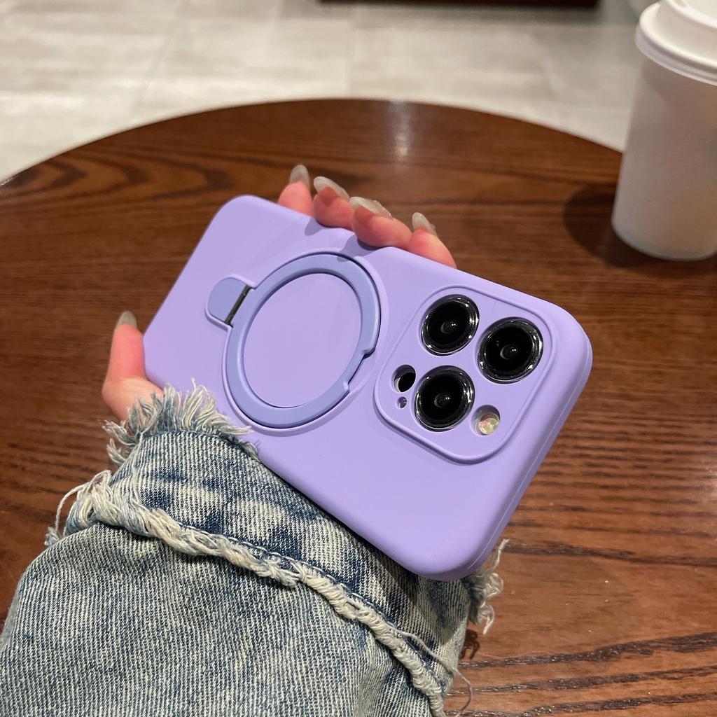 Pure Liquid Silicone Case for Apple iPhone 17 Pro Max - Soft Shockproof with Magnetic Holder Full Cover On iPhone 16/15/14/13/12/11/Pro/Plus/ProMax