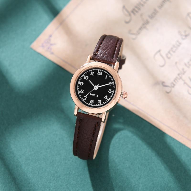 ins super fire academy style watch female thin belt small dial student exam, simple temperament literary belt small