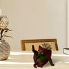Flower Pot Grooming Cat Shape Planter Pot Stress-Relief Mood Booster Indoor Plant Pot Office Desk Decoration