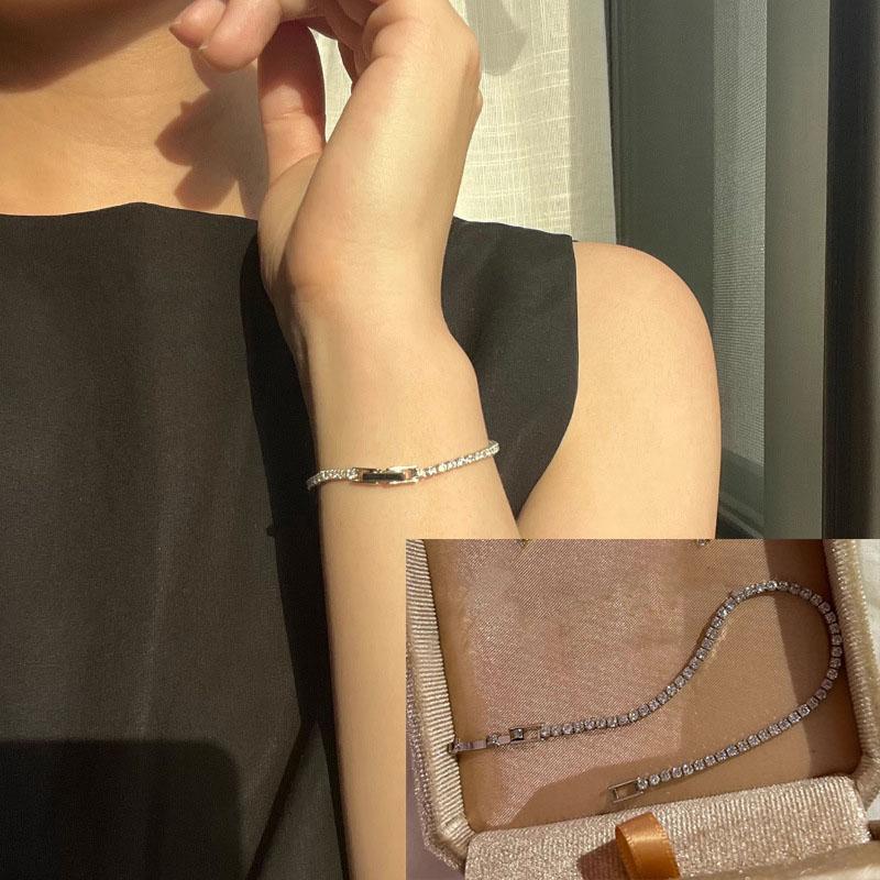 PANJBJ 925 Sterling Silver Double Layer Pearl Bracelet for Women Girl Design Bead Korean Sweet Jewelry Dropshipping