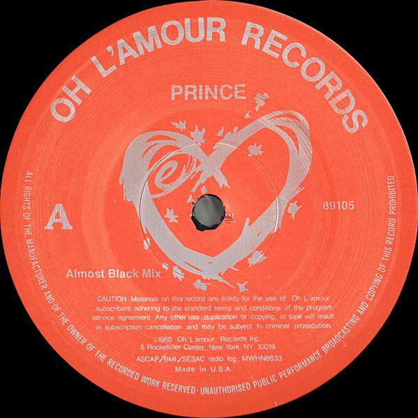 

12inch Record PRINCE Almost Black Mix 89105 OH LAMOUR 1988 US SoulFunk Used