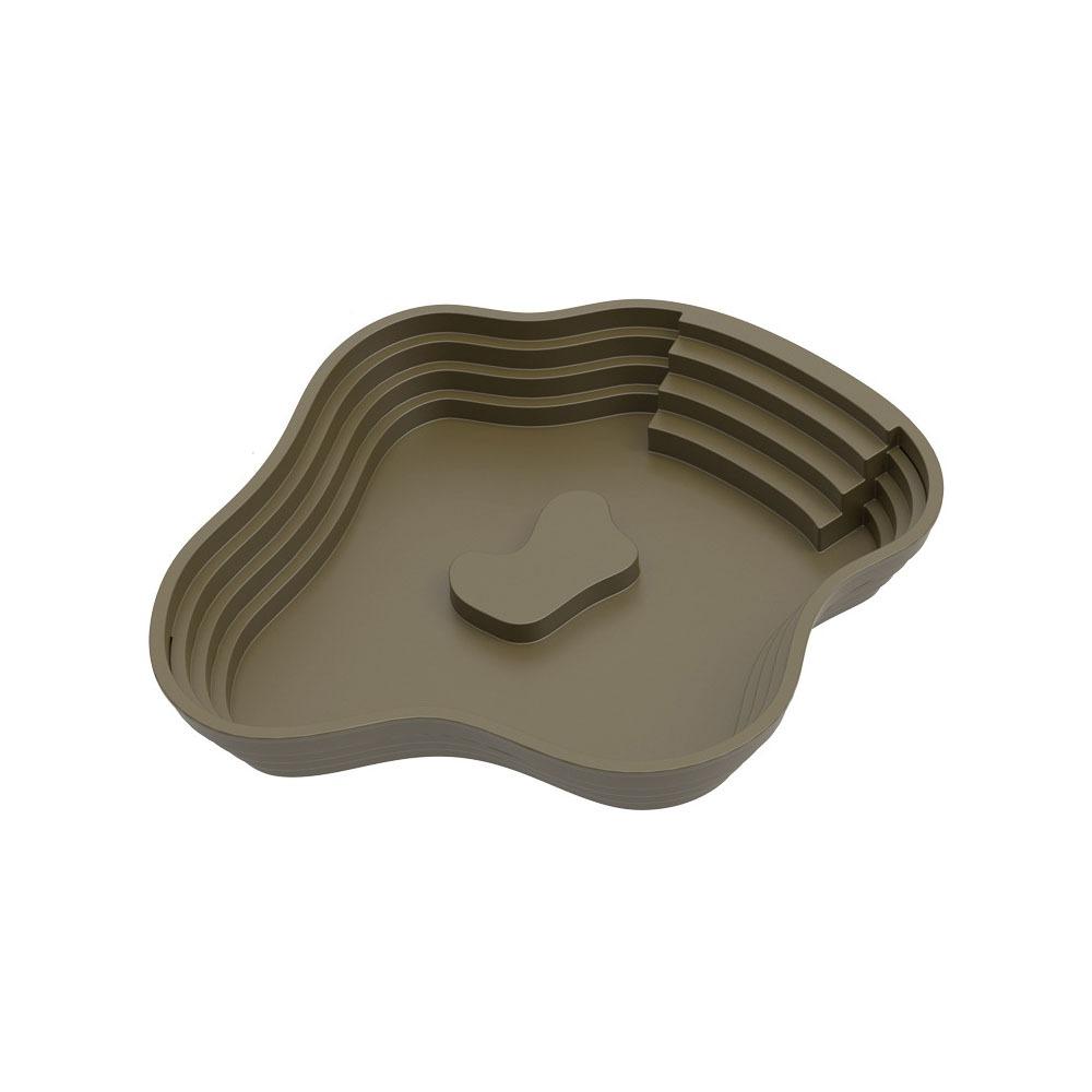 

Plastic Reptiles Water Basin Stair Design Amphibian Water Bowl Turtle Bathing Basin Lizard зелёный