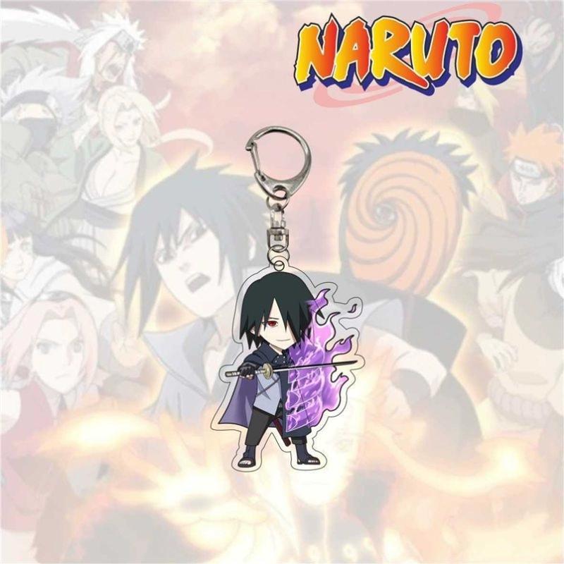 Anime Naruto Acrylic Keychain Accessaries Uzumaki Naruto Cartoon Keyring
