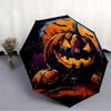 1pc Pumpkin Moon Automatic Folding Umbrella - Design, Durable Iron Frame for Travel, Outdoor, Beach Fashion Accessory A0920024