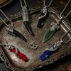 Hetian Green Jade Retro Sword Pendant: Exquisite Niche Ethnic Style Necklace Accessory