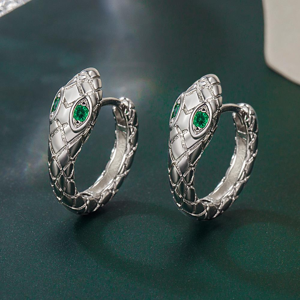 Fashionable Snake Zircon Sweet, Cute and Fashionable Earrings