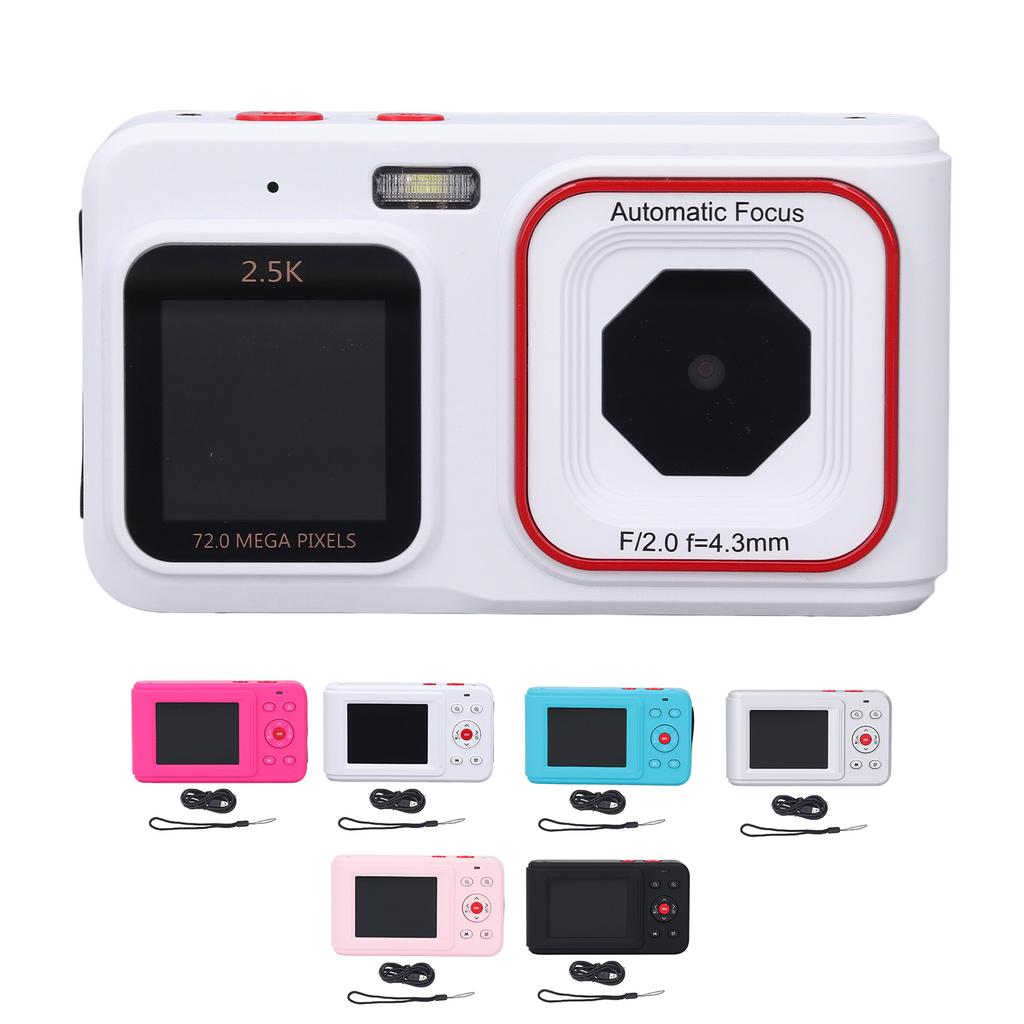 Digital Camera 72MP 2.5K Video Output Dual Screen Compact Camera 16X Zoom Autofocus Selfie Camera fo