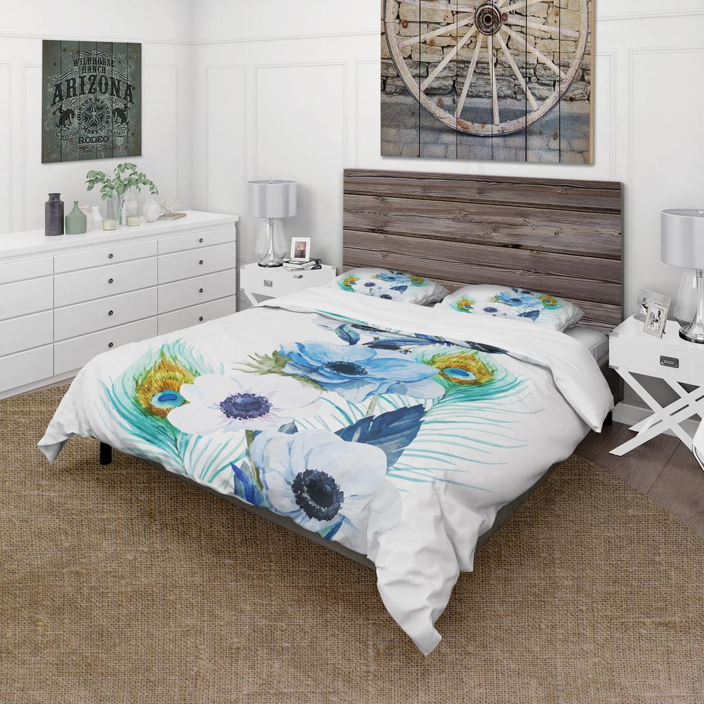 Peacock Soft Duvet Cover Set Quen Sized Dimensions Lovely Animal Theme Beding Set Print for Children's Adult Peoples plus Tens, Soft Warm plus