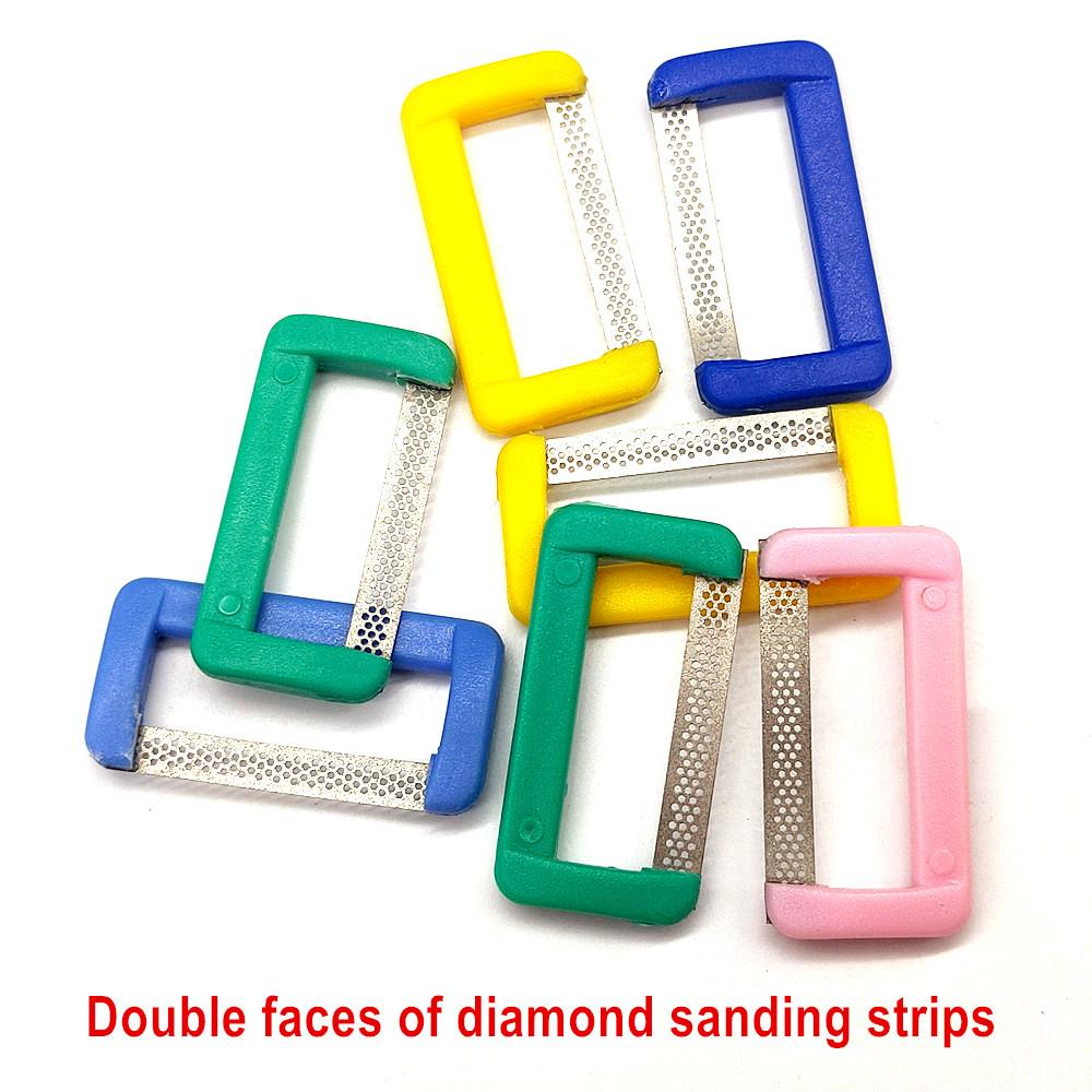 

5 шт./10 шт. стоматологическая ортодонтическая межпроксимальная эмаль для полировки зубной эмали, уменьшенный инструмент для полировки зубов, режущие полоски, стоматологические инструменты 10pcs Double diamond