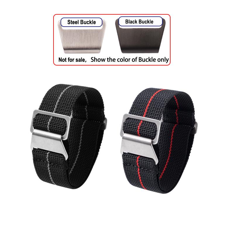 60s French Troops Parachute Bag Elastic Watch Strap 18 20mm 22mm Nylon Watchbands Man's Universal Ballistic Fabric Wristband