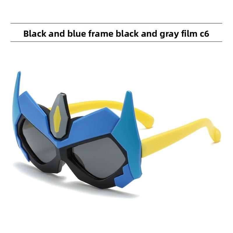 

Cartoon Kids Sunglasses With Polarized Tac Lenses For Sun Protection And Outdoor Play Blue Yellow