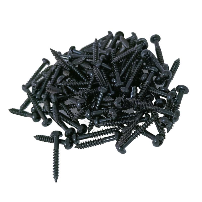 100Pcs Metal Pickup Frame Fixing Screw Guitar Humbucker Pickup Rings Mounting Screws for Electric Guitar Enduring