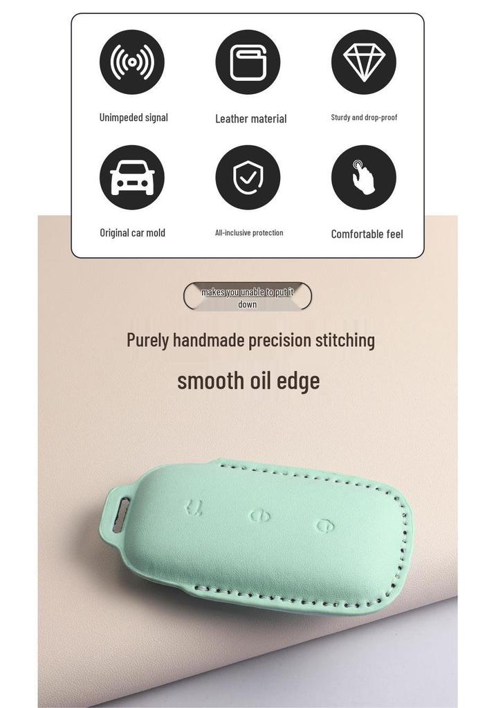Geely Galaxy L7 L6 e8 Leather Key Case for Men & Women with Starship Buckle