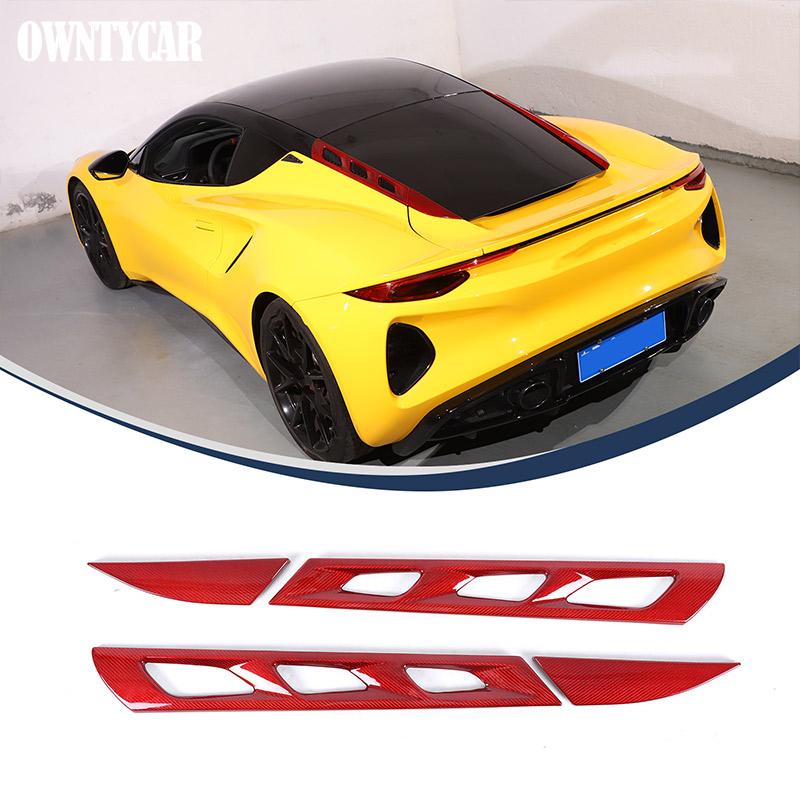 For Lotus EMIRA 2026-2026 Red Real Carbon Fiber Car Steering Wheels Console Gear Shift Panel Cover Trim Sticker Car Accessories