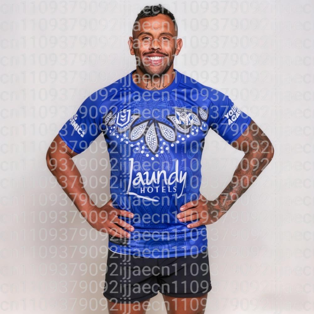 Летний Мужской Бестселлер Canterbury-Bankstown Bulldogs Регби Тренировочная Футболка Дышащий Спортивный Топ для Семейного Совместного Ношения S