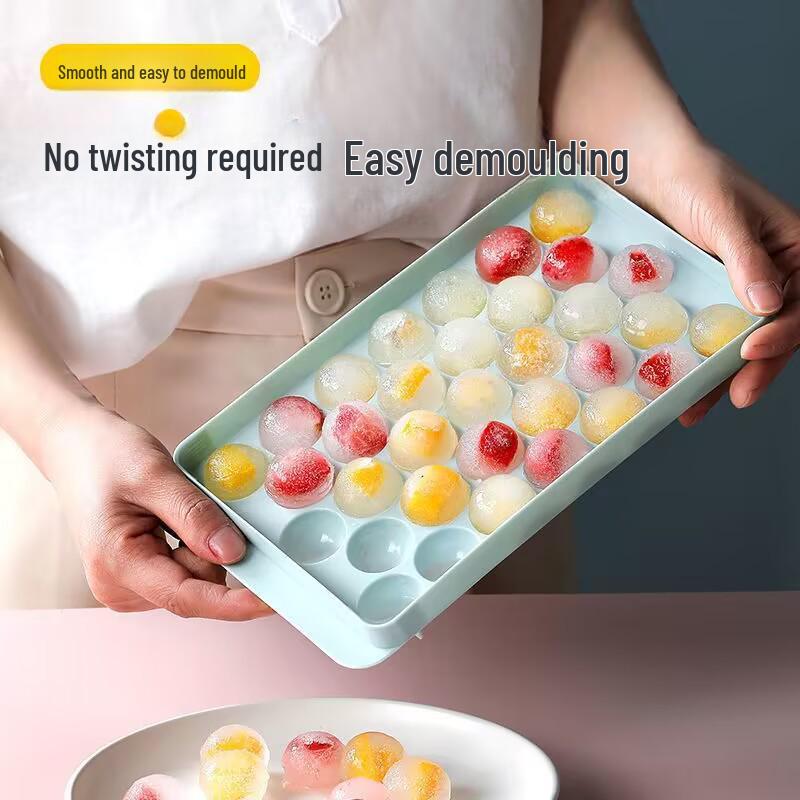 Ice Cube Tray with Lid - 33-Cavity Creative Spherical Mold