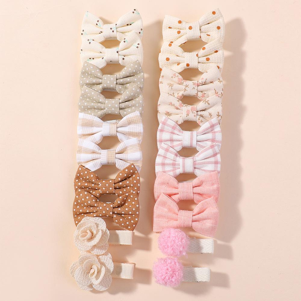 20Pcs/Lot Children's Girl Hairpins Cute Headwear Bow for Babys Scrunchie Hair Clips Kids Barrettes Headwear Hair Accessories
