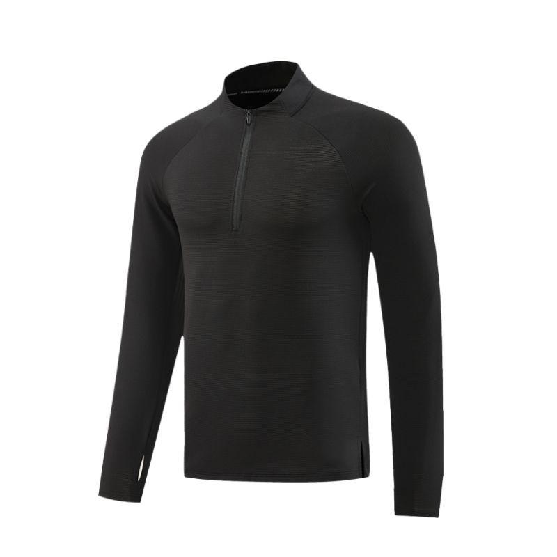 Men's Quick-Dry Half-Zip Stand-Collar Sweatshirt for Autumn/Winter Running and Training.